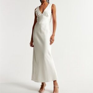 Abercrombie Plunge Cowl Back Maxi Dress